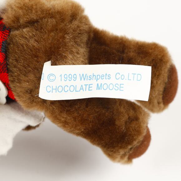 Vtg 1999 Wishpets Chocolate Moose 6'' Stuffed Mini Plush & Hang Tag - Picture 7 of 11